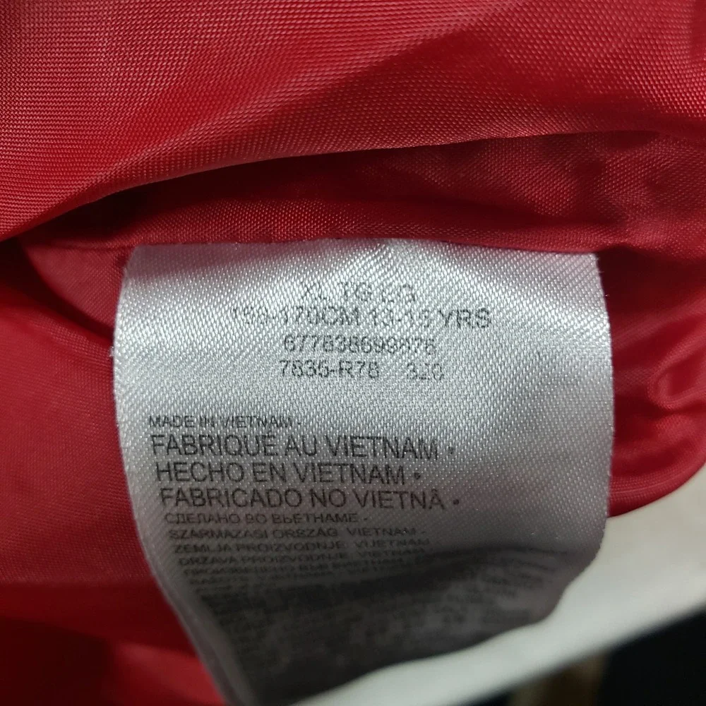 Jordan Puffer Vest Jacket Red Black Nike Air Logo‎ Hooded Boys Youth 13-15 Yrs